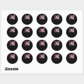 Kleur Moon Boho Whimsigothic Gothic Witchy Witch Ronde Sticker (Vel)