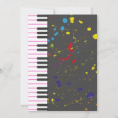 Kleur Muziek Party Verjaardag Kaart (Achterkant)