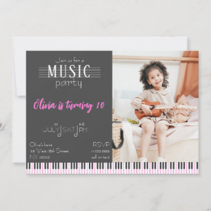 Kleur Muziek Party Verjaardag Kaart