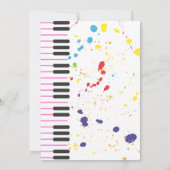 Kleur Muziek Party Verjaardag Kaart (Achterkant)