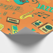 Kleur muziekpatroon handtekenmuziek cadeaupapier (Hoek)