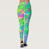 Kleur My Dreams Scribble Patroon Expressive Leggings (Achterkant)