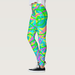 Kleur My Dreams Scribble Patroon Expressive Leggings