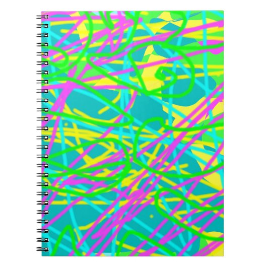 Kleur My Dreams Scribble Patroon Expressive Notitieboek (Voorkant)