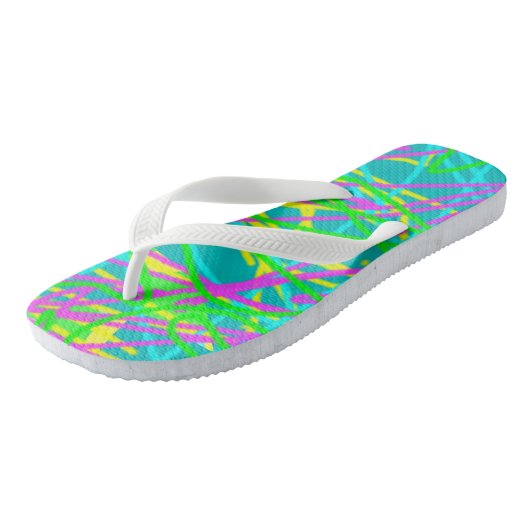 Kleur My Dreams Scribble Patroon Expressive Teenslippers (Schuin)