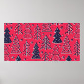 Kleur naadloos behang met kerstmis poster (Voorkant)