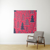 Kleur naadloos behang met kerstmis wandkleed (In situ)