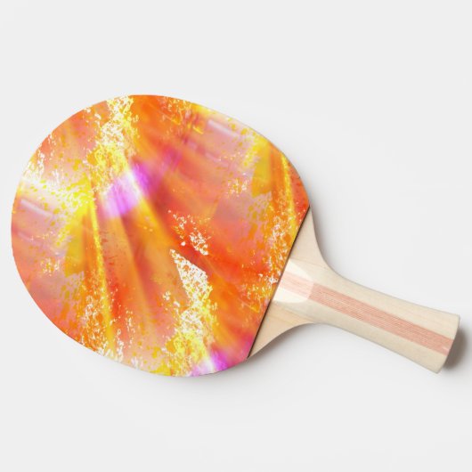 kleur naadloos gele achtergrond, oranje tafeltennisbatje (Zijkant)