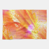 kleur naadloos gele achtergrond, oranje theedoek (Horizontaal)