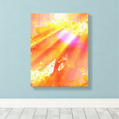 kleur naadloos gele kunstachtergrond, oranje canvas afdruk (Insitu (Houten vloer))