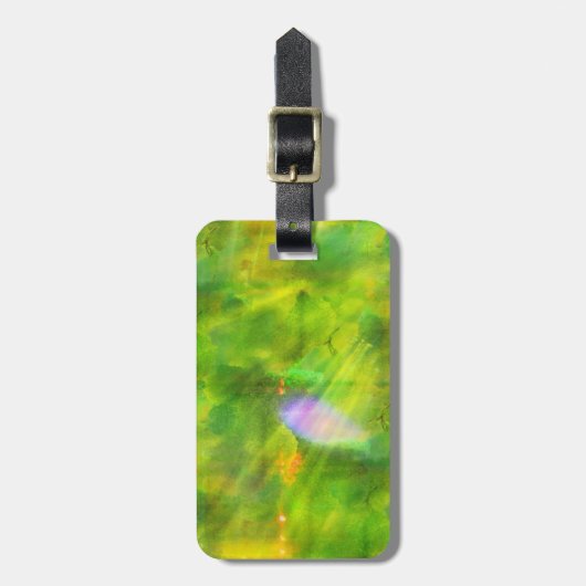 kleur naadloos groen, geel bagagelabel (Voorkant verticaal)