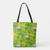 kleur naadloos groen, geel tote bag (Achterkant)