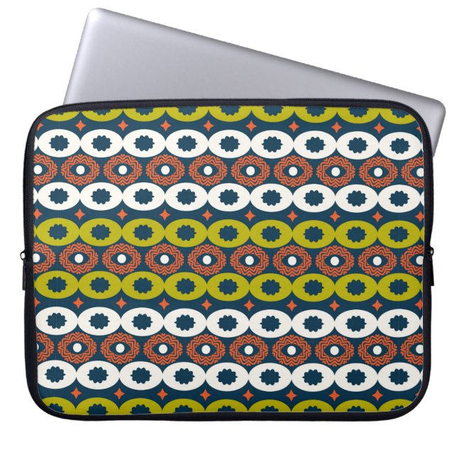 Kleur naadloos patroon met ovale vormen in Afrika Laptop Sleeve (Voorkant)