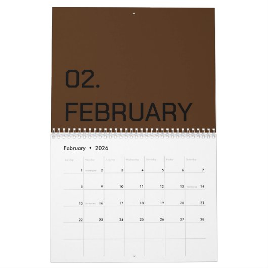 Kleur Nieuw Personaliseer Tekst Logo Agenda Kalender (Feb 2026)