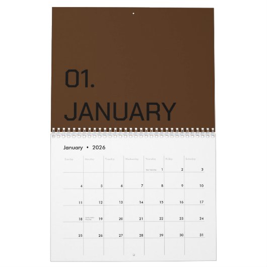 Kleur Nieuw Personaliseer Tekst Logo Agenda Kalender (Jan 2026)