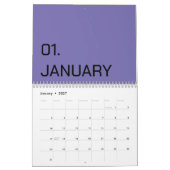 Kleur Nieuw Personaliseer Tekst Logo Agenda Kalender (Jan 2027)