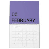 Kleur Nieuw Personaliseer Tekst Logo Agenda Kalender (Feb 2027)