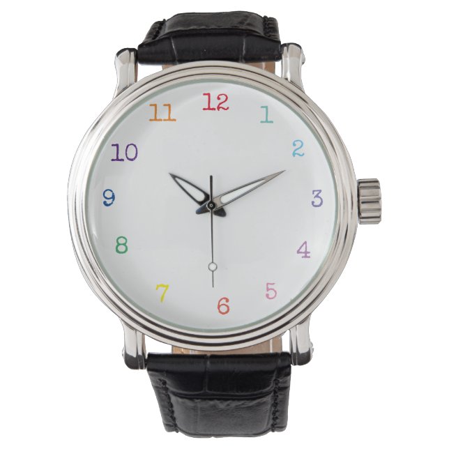 kleur nummers  klok horloge (Voorkant)