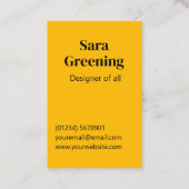 Kleur om het even welk bedrijf douane visitekaartje (Achterkant)