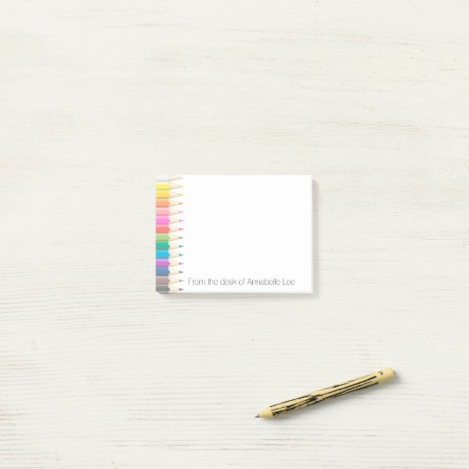 Kleur omhullingslicht post-it® notes (Op bureau)