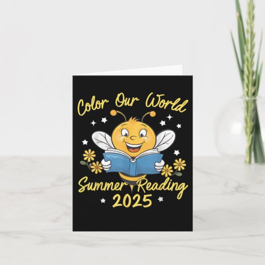 Kleur Ons Wereld Zomer Leesprogramma 2025 Bee Re Kaart (Voorkant)