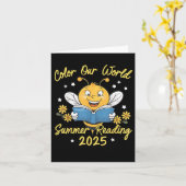 Kleur Ons Wereld Zomer Leesprogramma 2025 Bee Re Kaart (Gele Bloem)