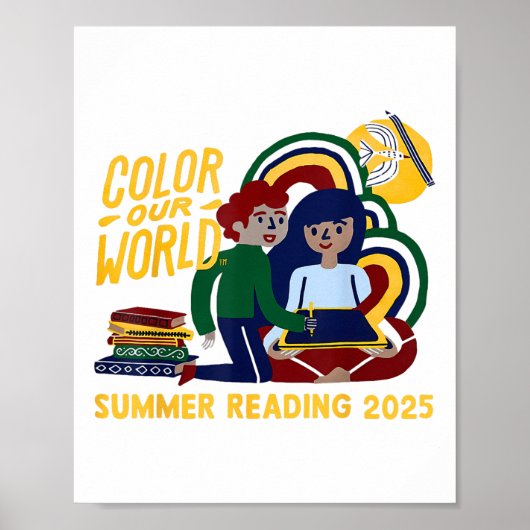 Kleur Ons Wereld Zomer Leesprogramma 2025 Boek L Poster (Voorkant)