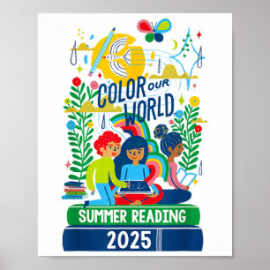 Kleur Ons Wereld Zomer Leesprogramma 2025 Boek L Poster