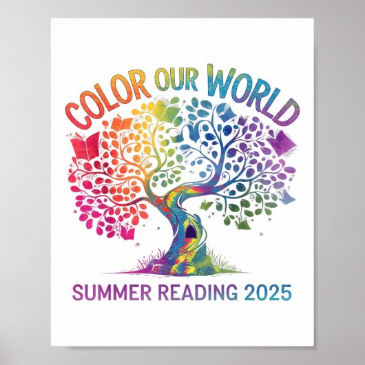 Kleur Ons Wereld Zomer Leesprogramma 2025 Boek T Poster (Voorkant)