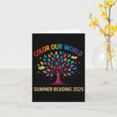 Kleur ons Wereld Zomer Leesprogramma 2025 Boeken Kaart (Gele Bloem)