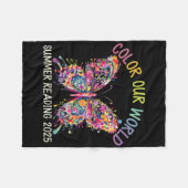 Kleur ons Wereld Zomer Leesprogramma 2025 Boter Fleece Deken (Voorkant (Horizontaal))