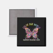 Kleur ons Wereld Zomer Leesprogramma 2025 Boter Magneet (Voorkant / Achterkant)