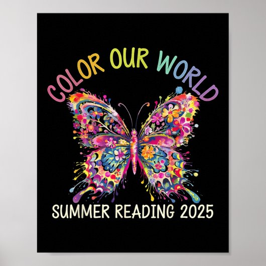 Kleur ons Wereld Zomer Leesprogramma 2025 Boter Poster (Voorkant)