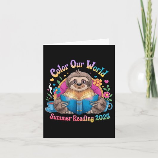 Kleur Ons Wereld Zomer Leesprogramma 2025 Grappig Kaart (Voorkant)