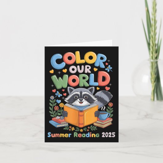 Kleur Ons Wereld Zomer Leesprogramma 2025 Grappig Kaart (Voorkant)
