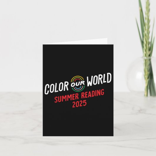 Kleur Ons Wereld Zomer Leesprogramma 2025 Grappig Kaart (Voorkant)