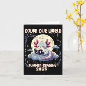 Kleur Ons Wereld Zomer Leesprogramma 2025 Grappig Kaart (Gele Bloem)