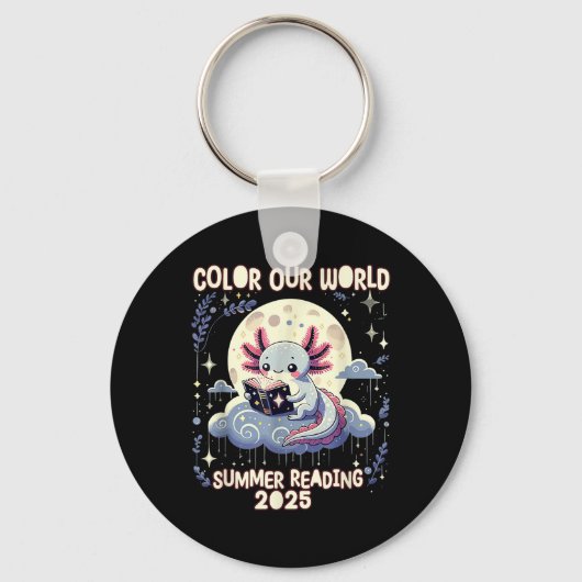 Kleur Ons Wereld Zomer Leesprogramma 2025 Grappig Sleutelhanger (Voorkant)