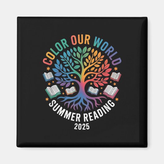 Kleur Ons Wereld Zomer Leesprogramma 2025 Magneet (Voorkant)