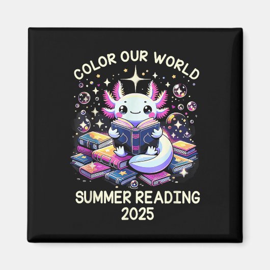 Kleur Ons Wereld Zomer Leesprogramma 2025 Schattig Magneet (Voorkant)