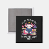 Kleur Ons Wereld Zomer Leesprogramma 2025 Schattig Magneet (Voorkant / Achterkant)
