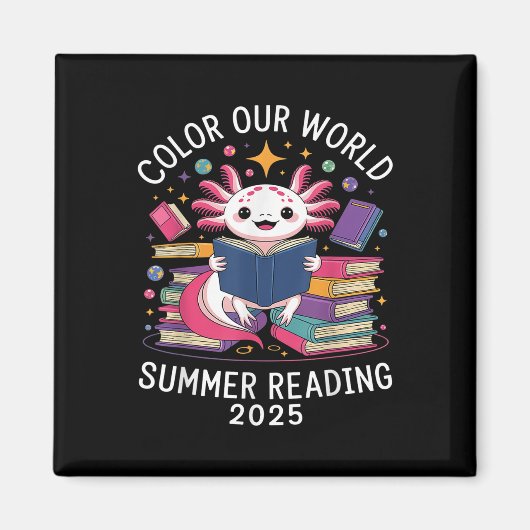 Kleur Ons Wereld Zomer Leesprogramma 2025 Schattig Magneet (Voorkant)