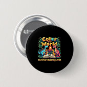 Kleur Ons Wereld Zomer Leesprogramma Rainbow 202 Ronde Button 5,7 Cm (Voorkant /achterkant)