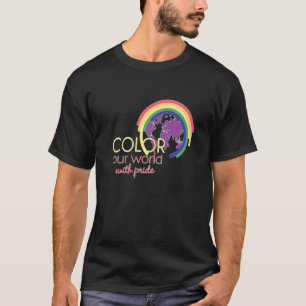 Kleur onze aarde wereld met trots t-shirt