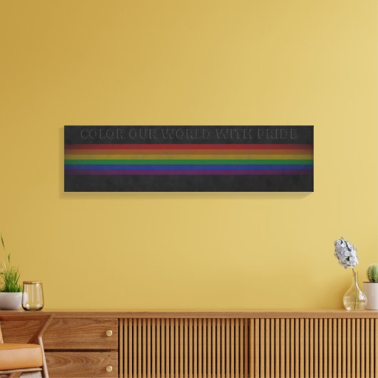 Kleur onze wereld met trots canvas afdruk (Insitu (Woonkamer))