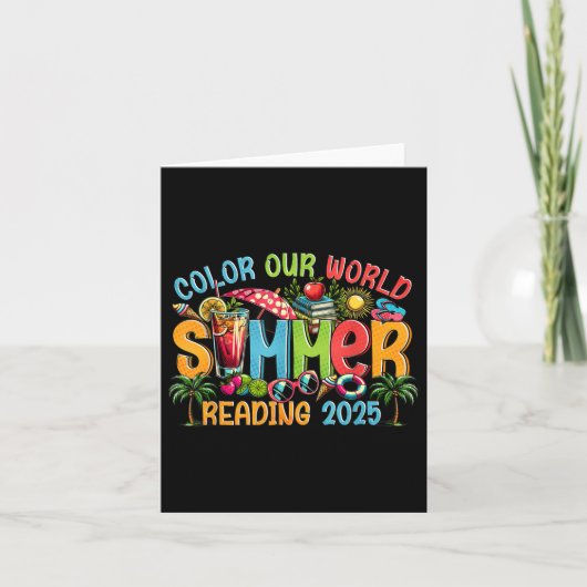Kleur onze Wereld Zomer 2025 Zomer Leesprogramma Kaart (Voorkant)