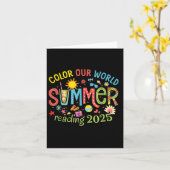 Kleur onze Wereld Zomer 2025 Zomer Leesprogramma Kaart (Gele Bloem)