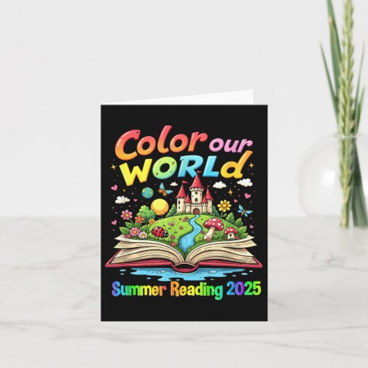 Kleur onze Wereld Zomer 2025 Zomer Leesprogramma Kaart (Voorkant)