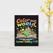 Kleur onze Wereld Zomer 2025 Zomer Leesprogramma Kaart (Gele Bloem)