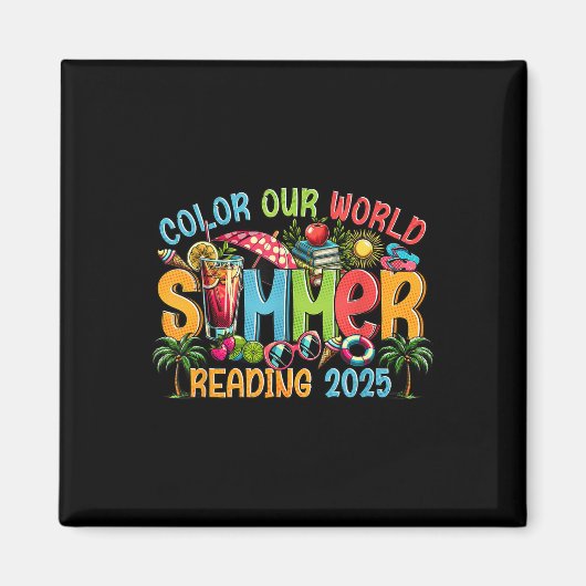 Kleur onze Wereld Zomer 2025 Zomer Leesprogramma Magneet (Voorkant)